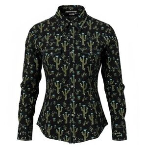 Cactus Print Long Sleeve Shirt